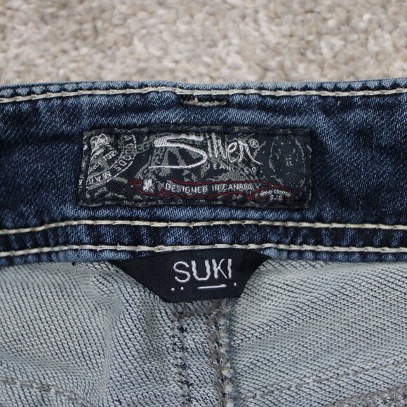 Silver Joga Suki Mid Skinny Jeans Womens 29x31 Blue 5-Pocket Stretch Denim - Picture 12 of 16